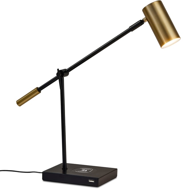 Collette Led Desk Lamp with Wireless Air Charger & Usb Port