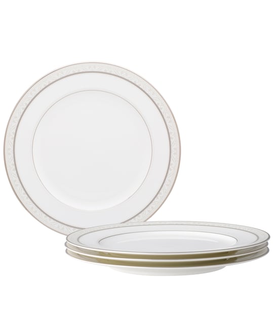 Montvale Platinum Set of 4 Dinner Plates, Service For 4