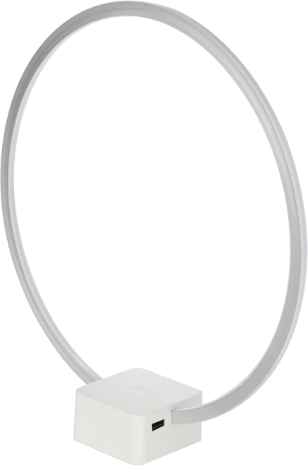 Circle 15" Dimmable Modern Led Desk Lamp with Usb Port