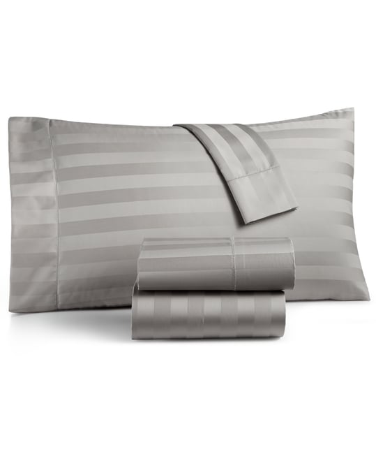 1.5" Stripe 550 Thread Count 100% Cotton 4-Pc. Sheet Set, King, Exclusively at Macy's