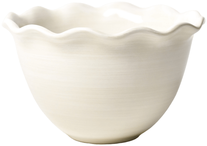 Signature White Ruffle Bowl