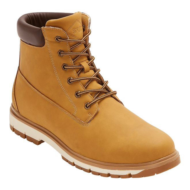 St. John s Bay Mens Brock Block Heel Lace Up Boots Color Wheat JCPenney