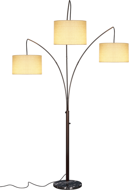 Trilage 84" Led Contemporary Arc Floor Lamp with Marble Base, Bulbs Included