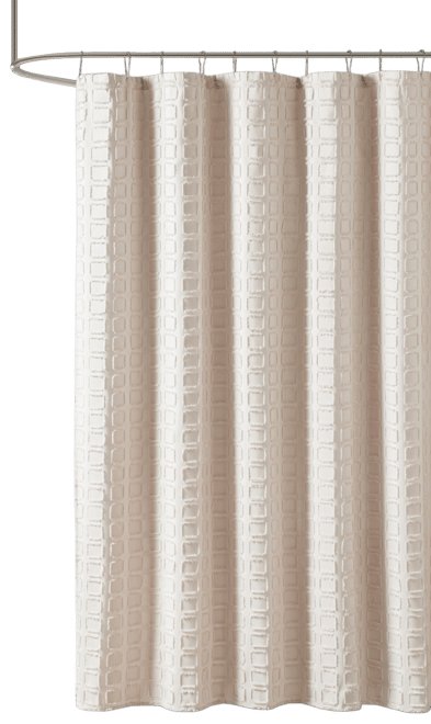 Metro Clipped Shower Curtain, 72" x 72"