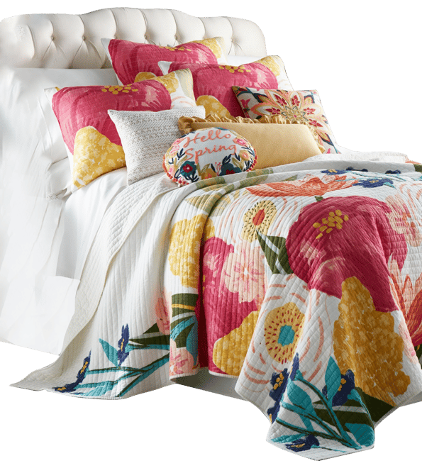 Grandiflora Overgrown Garden 3-Pc. Quilt Set, Full/Queen