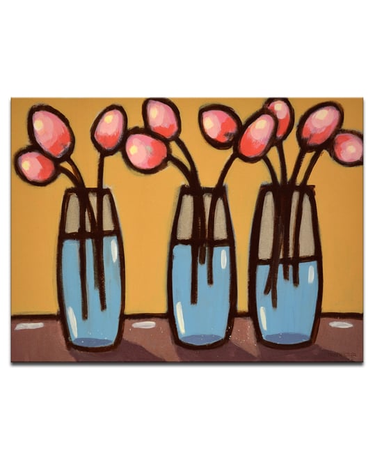 'Iii Vases' Abstract Canvas Wall Art, 30x40"