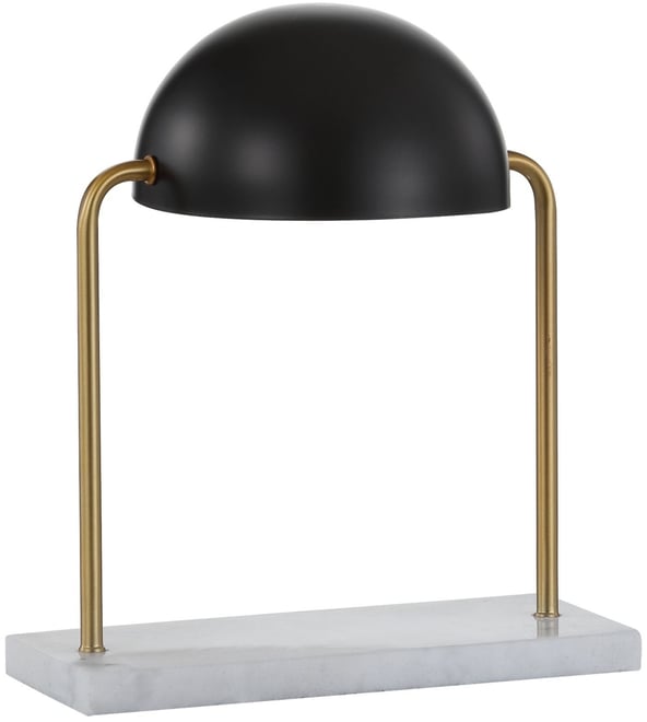 Porter 13.5" Art Deco Dome Lamp with Marble Base