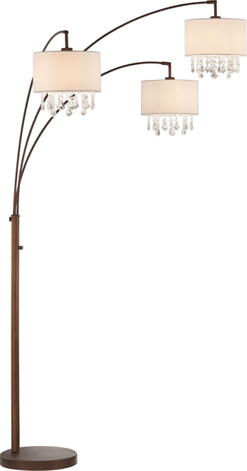 Lumiere Iv 80" Led Crystal Arched Floor Lamp with Dimmer