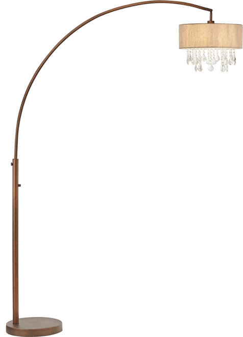 Elena Iii 81" Led Arched Crystal Floor Lamp with Dimmer