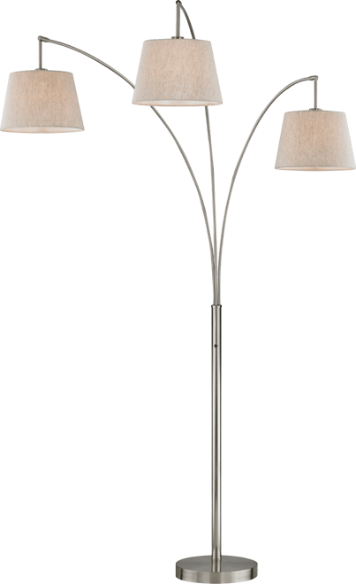 Luce 84" Led 3-Arch Floor Lamp with Dimmer