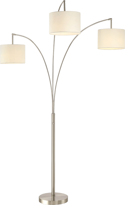 Lumiere Modern Led 80" 3-Arched Floor Lamp with Dimmer