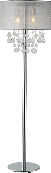 Charlotte 61" Modern Led Floor Lamp with Bubbles Glass Balls