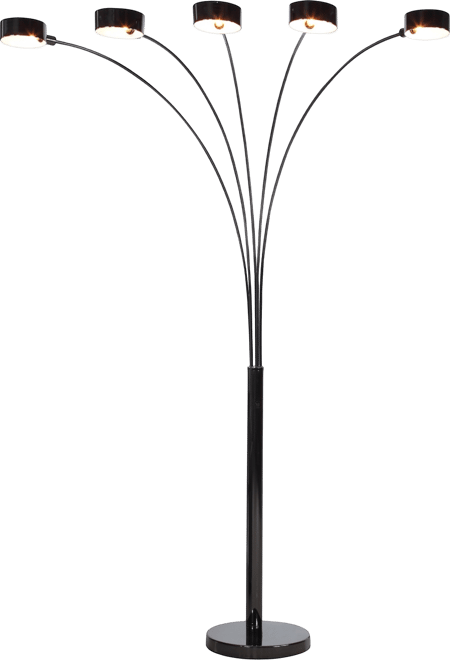 Micah Plus Modern Led 88" 5-Arched Floor Lamp with Dimmer