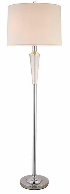 Crystal Suite Collection 60" H Modern 2-Light Led Crystal Floor Lamp with Dimmer