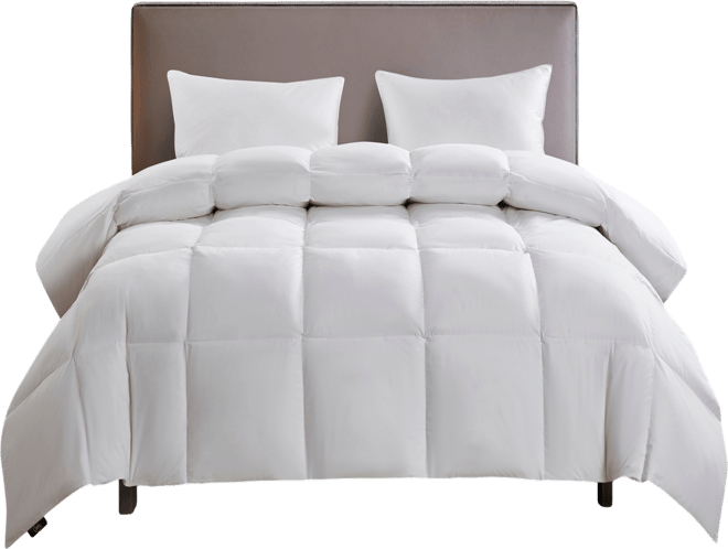 White Goose Feather & Down Fiber Light Warmth Comforter, King