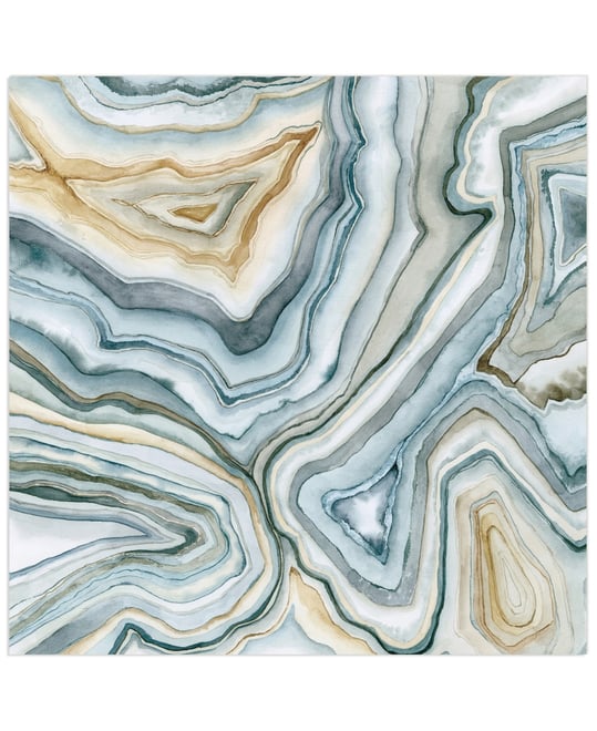 Agate Abstract I Frameless Free Floating Tempered Art Glass Abstract Wall Art by Ead Art Coop, 38" x 38" x 0.2"