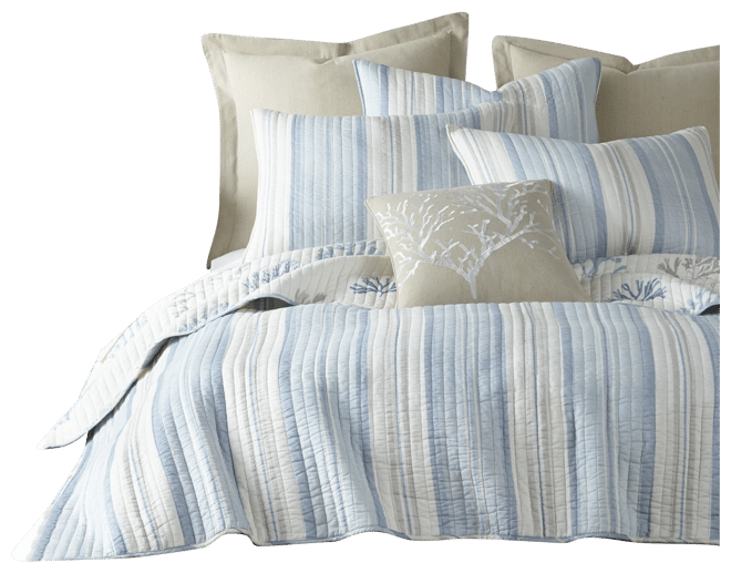 Ipanema Stripe Reversible 3-Pc. Quilt Set, Full/Queen