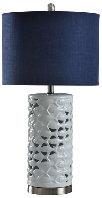 StyleCraft School of Fish Cylindrical Table Lamp