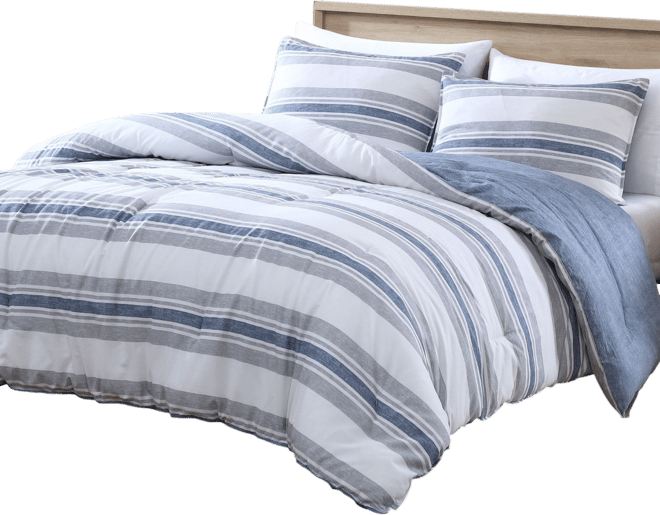 Bay Shore Reversible 3-Pc. Comforter Set, King