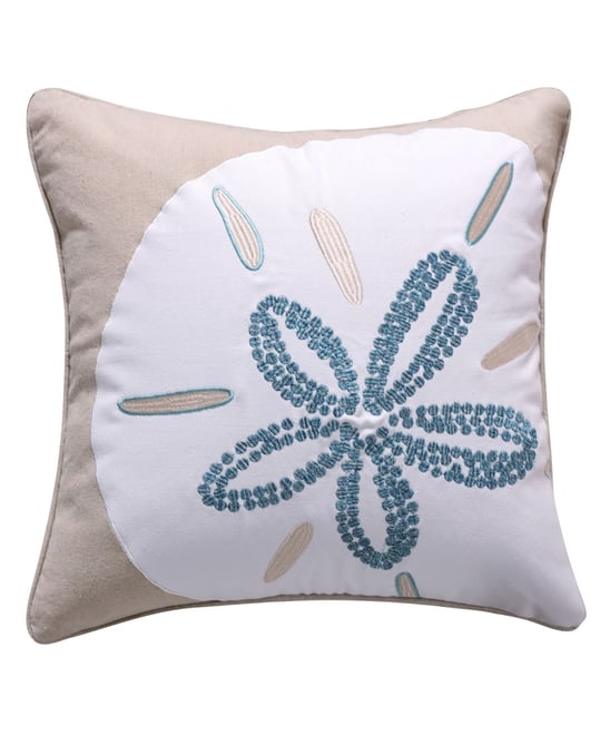 Laida Beach Sand Dollar Decorative Pillow, 18" x 18"
