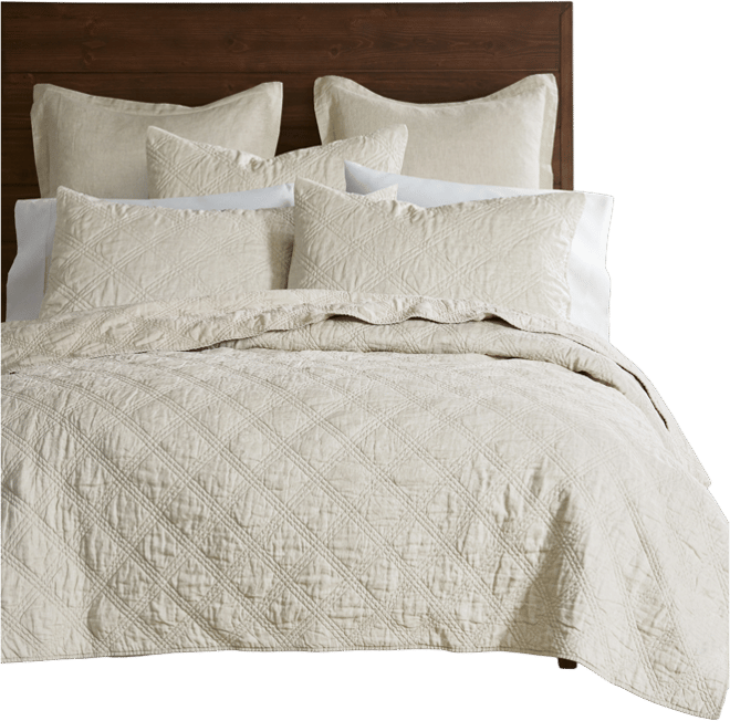Washed Linen Relaxed Textured Quilt, Twin