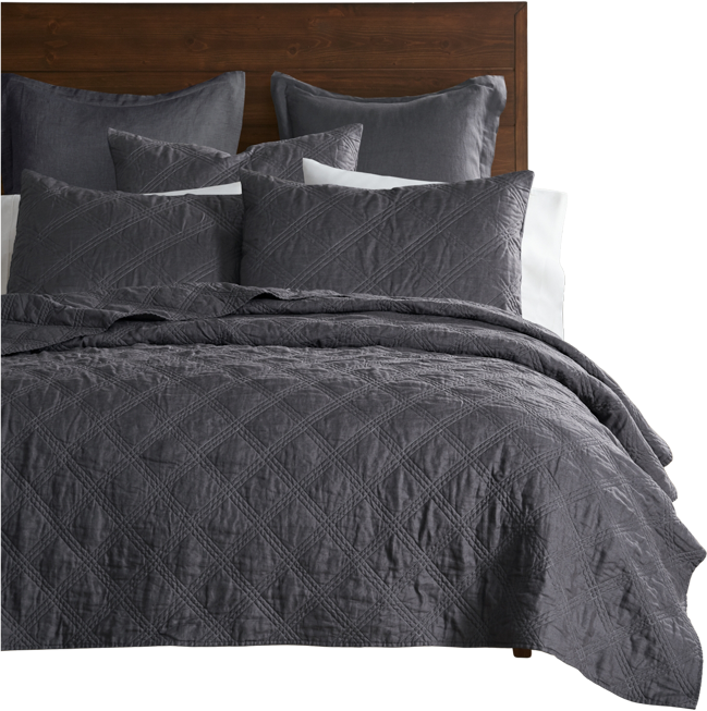 Washed Linen Relaxed Textured Quilt, Twin