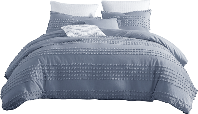 Magnificent Marilla Dot 5 Piece Comforter Set, Full/Queen