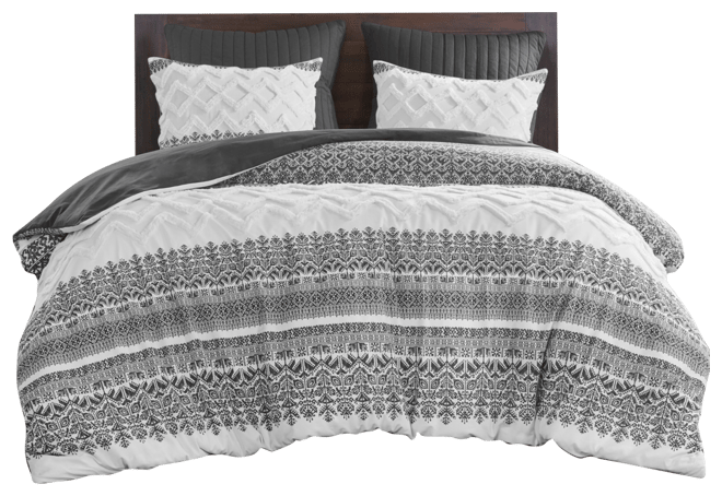 Mila Chenille 3-Pc. Duvet Cover Set, Full/Queen