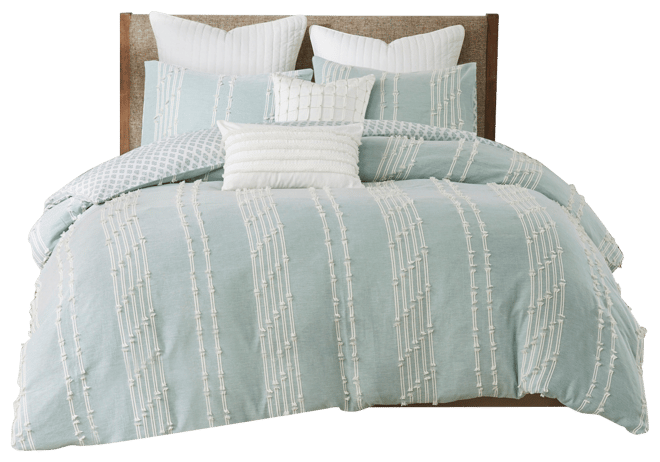Kara Jacquard 3-Pc. Duvet Cover Set, Full/Queen