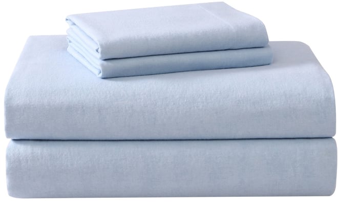 Solid Cotton Flannel 4 Piece Sheet Set, King