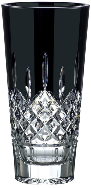 Lismore Black Vase, 10"
