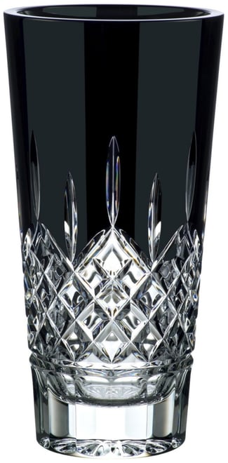 Lismore Black Vase 12"
