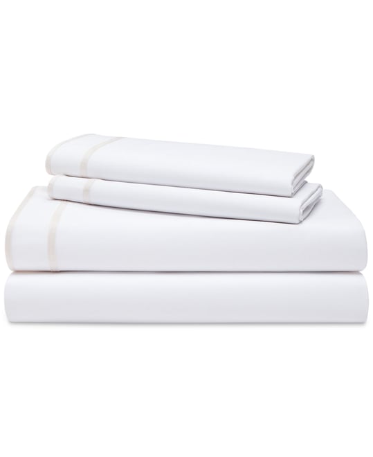 Spencer 300 Thread Count Sateen Border Sheet Set, California King