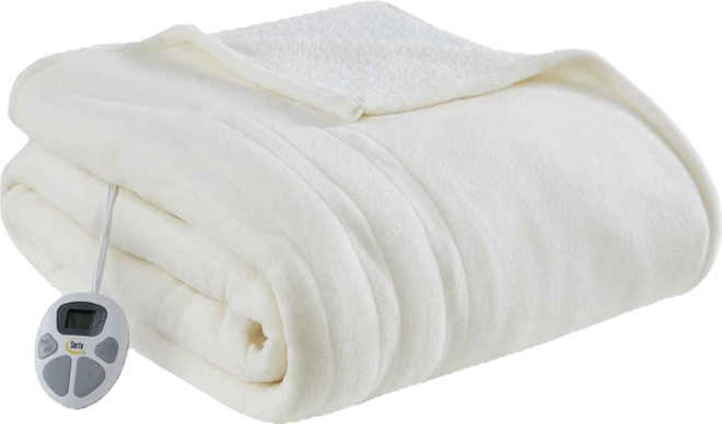 Electric Reversible Fleece to Sherpa Blanket, King