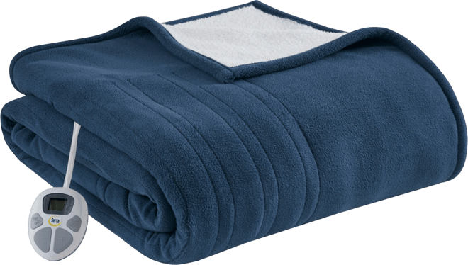 Electric Reversible Fleece to Sherpa Blanket, King