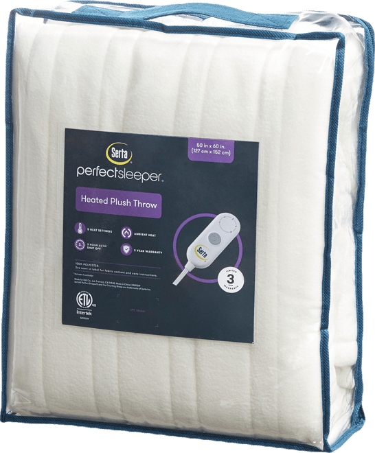 Electric Reversible Fleece to Sherpa Throw, 50" x 60"