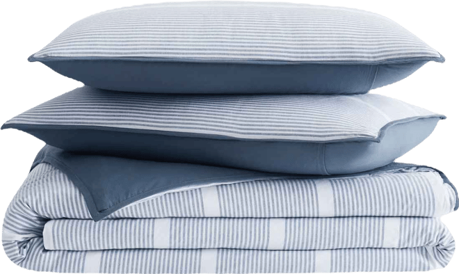 Niari Yarn Dye Stripe 3 Piece Duvet Cover Set, King