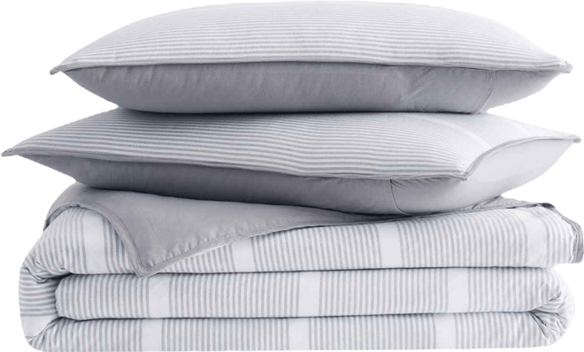 Niari Yarn Dye Stripe 3 Piece Comforter Set, King