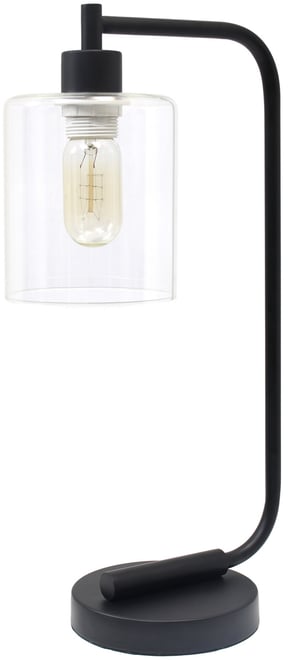 Modern Iron Desk Lamp with Glass Shade