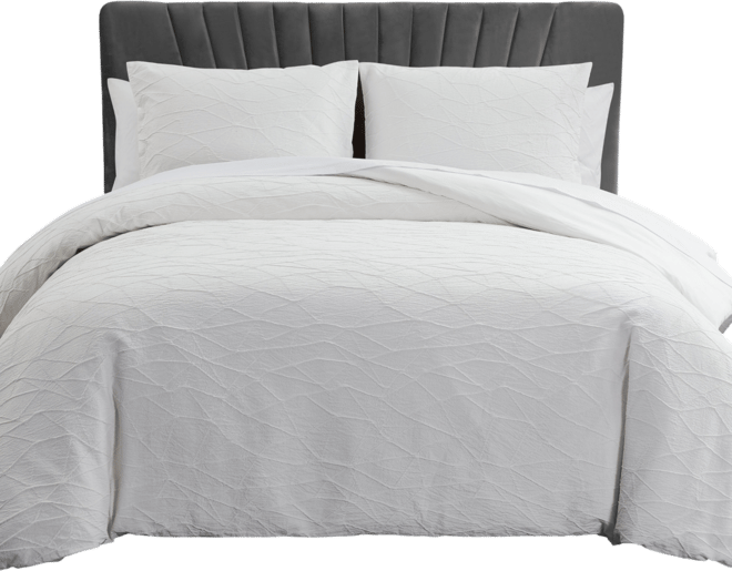 Abstract Crinkle 3-Pc. Duvet Cover Set, King