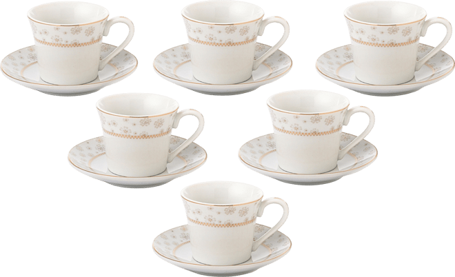 Floral Espresso Set, 12 Piece