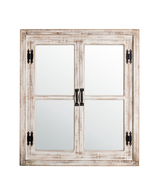 Oversized Farmhouse Wood Window Frame Wall Mirror