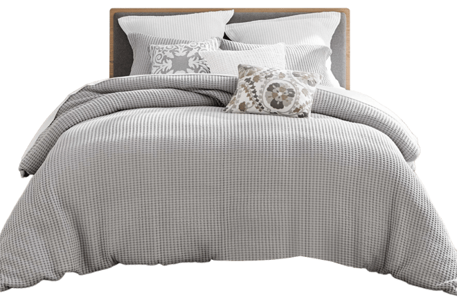 Mills Waffle Classic 3-Pc. Duvet Cover Set, King