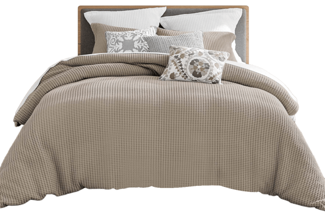 Mills Waffle Classic 3-Pc. Duvet Cover Set, King