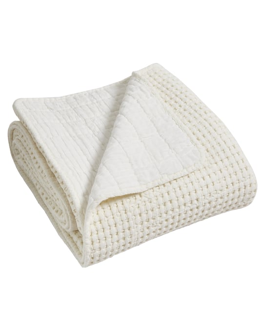 Mills Waffle Stitched Quilted Throw, 60" x 50"