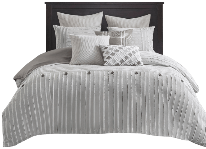 Essence Clipped Jacquard 9-Pc.Comforter Set, Queen