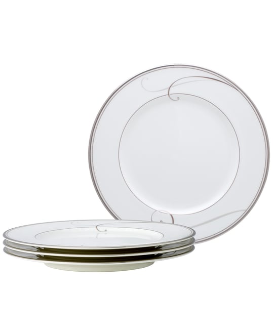 Platinum Wave Set of 4 Salad Plates, Service For 4