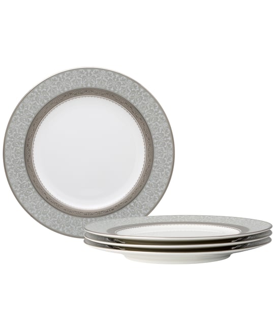 Odessa Platinum Set of 4 Accent Plates, Service For 4