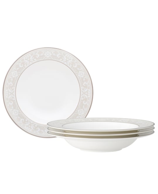 Montvale Platinum Set of 4 Soup Bowls, Service For 4