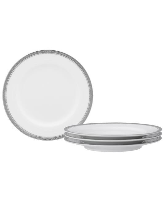 Whiteridge Platinum Set Of 4 Bread Butter/Appetizer Plates, 6-1/2"